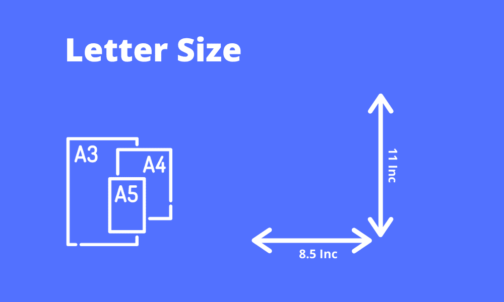 Letter Size Standard Paper Dimensions